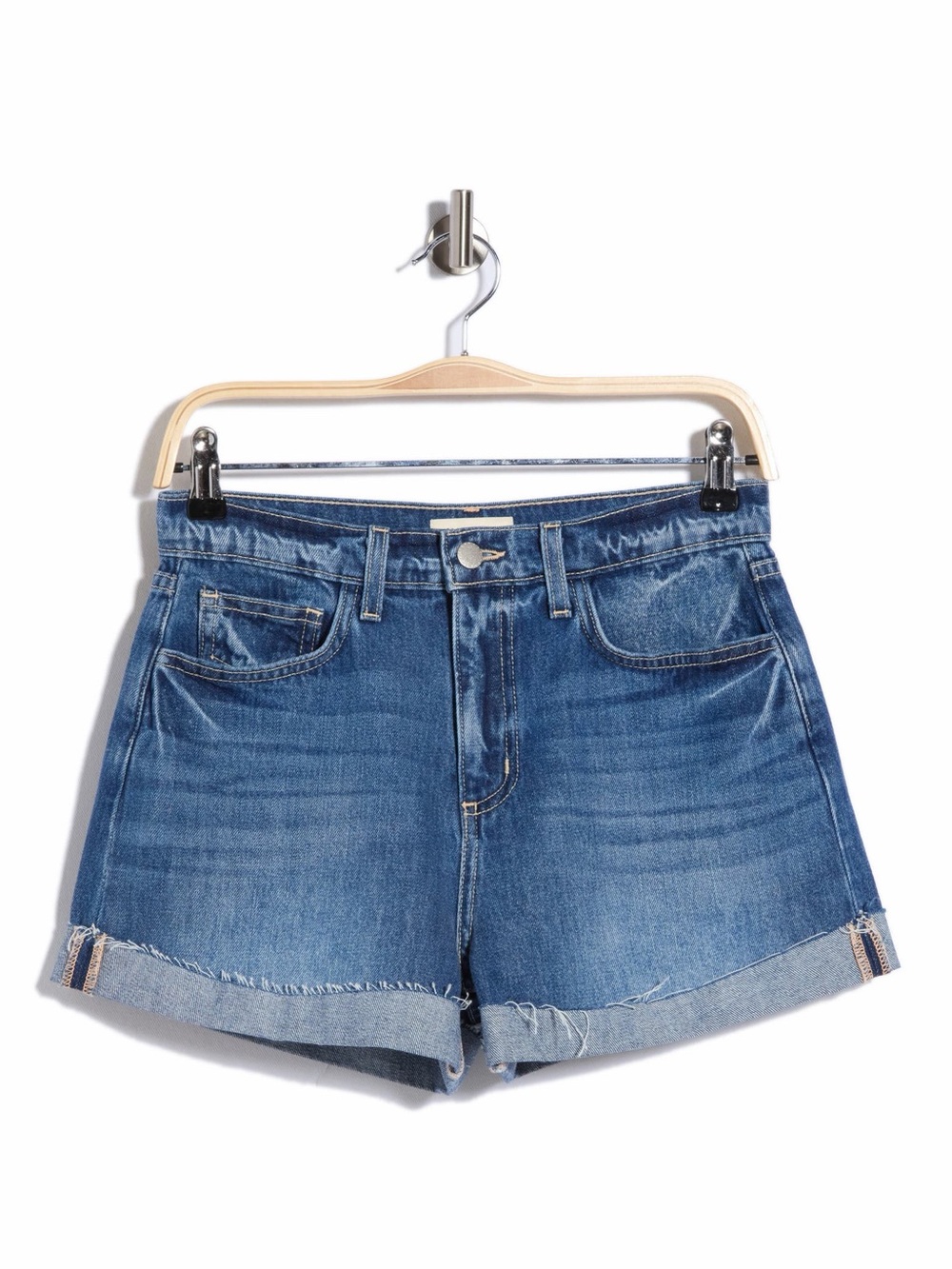 L'AGENCE Jazzy High Waist Cuffed Jean Shorts